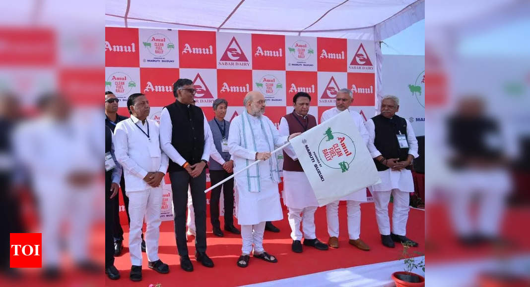 National icon Amit Shah kicks off the Amul Clean Fuel Rally in Himmatnagar, setting the stage for National Milk Day celebrations in Gujarat.