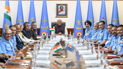 Adapt to new challenges, Rajnath Singh tells IAF brass