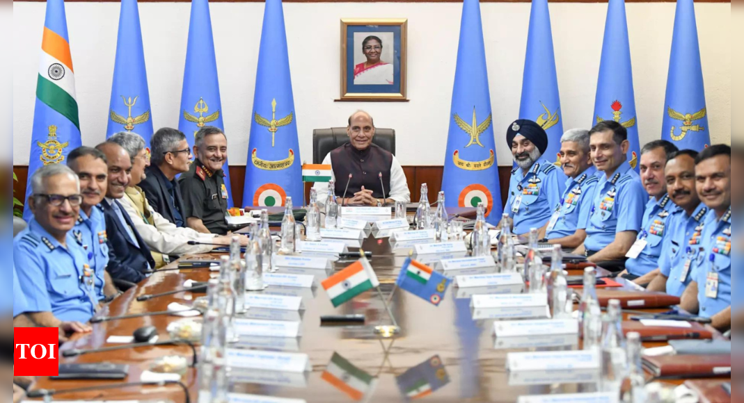 Adapt to new challenges, Rajnath Singh tells IAF brass