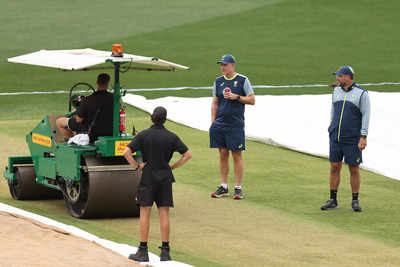  WACA curator Isaac McDonald on pitch for Border-Gavaskar Trophy opener in Perth