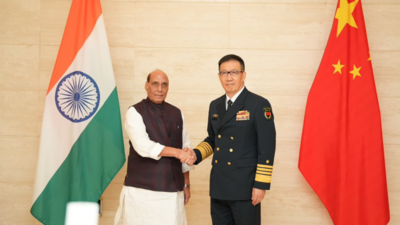 Defence minister Rajnath Singh, Chinese counterpart Dong Jun hold bilateral meeting on Asean sidelines