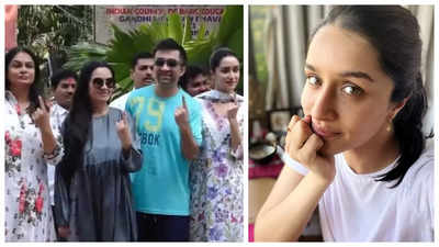 Shraddha Kapoor mobbed by polling booth workers for selfies while casting her vote in Maharashtra elections 2024