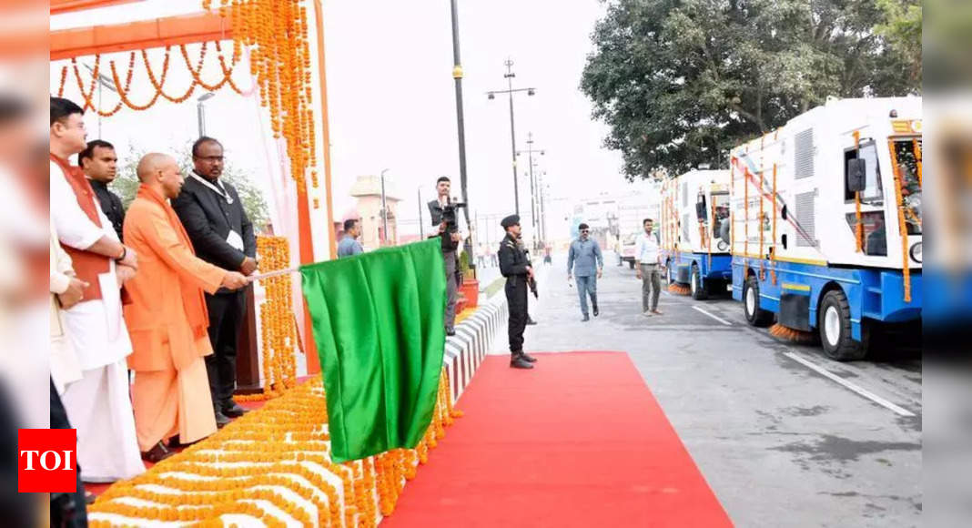 Yogi Adityanath Launches Vehicles For Cleanliness In Ayodhya Following Ram Temple