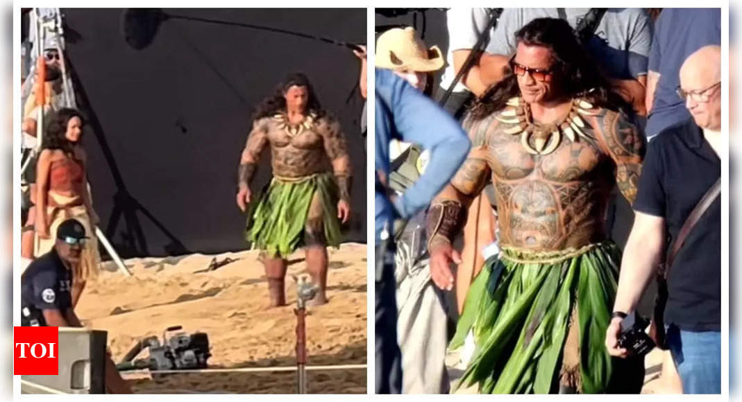 Dwayne 'The Rock' Johnson brings Maui to life on 'Moana' live-action set in Hawaii