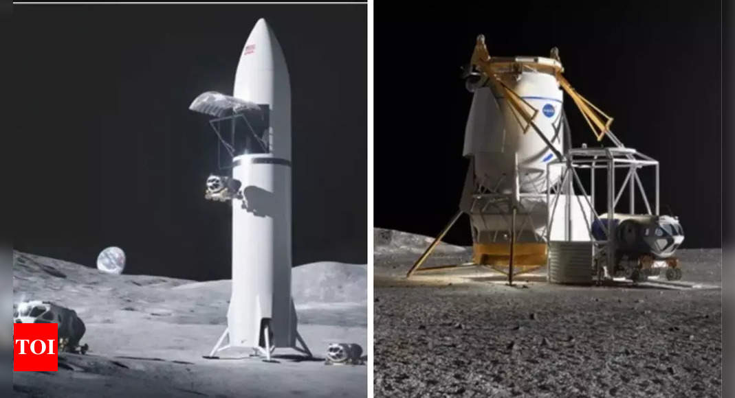 NASA will assign lunar delivery missions to SpaceX and Blue Origin for future Artemis campaign | – Times of India