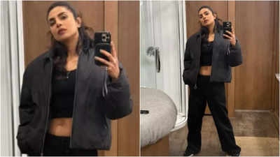 Pics: Priyanka Chopra stuns in Nick Jonas' puffer jacket