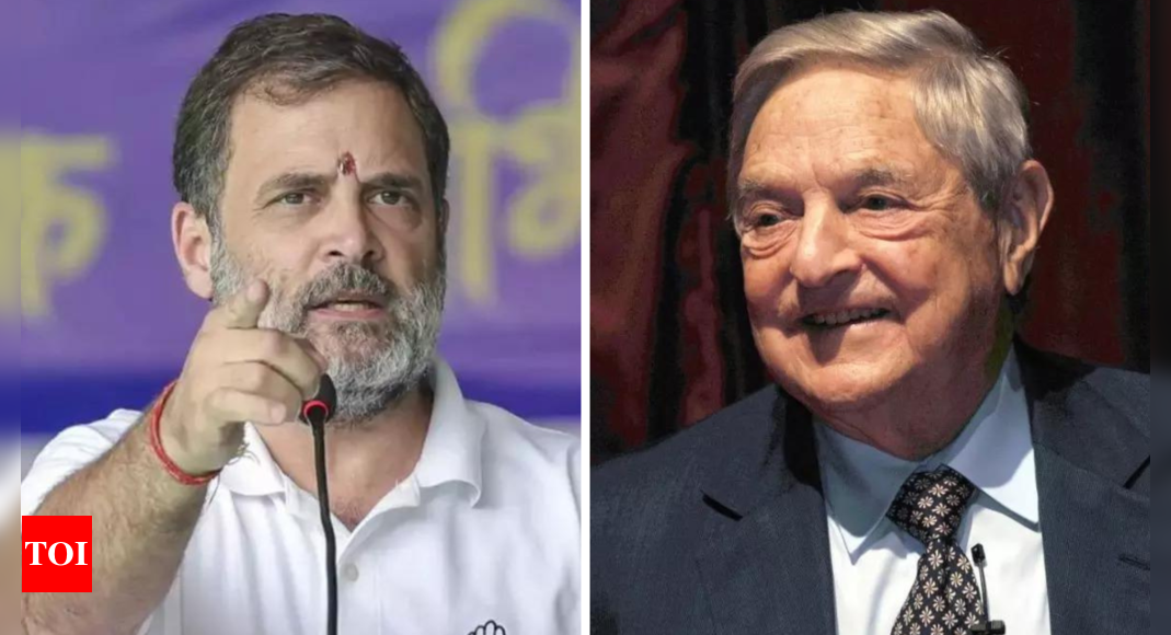 ‘Can’t be a mere coincidence’: On Rahul Gandhi’s Modi-Adani charge, BJP namedrops George Soros | India News