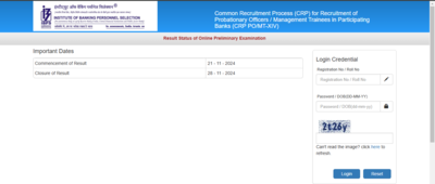 IBPS PO prelims result 2024 released at ibps.in: Direct link to check here