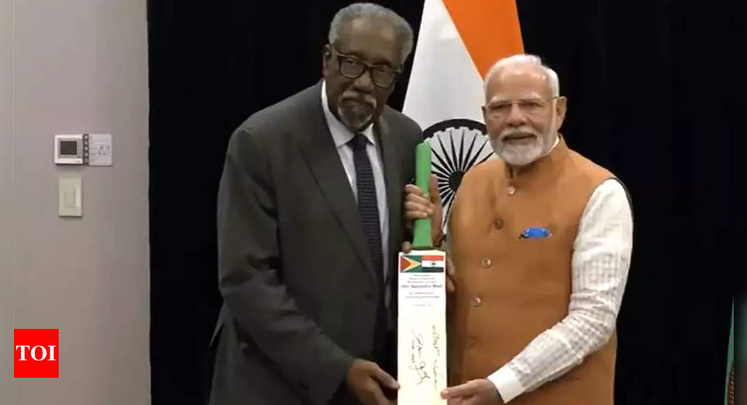 PM Narendra Modi adds the cricket flavour to his speech in Guyana | Cricket News – Times of India