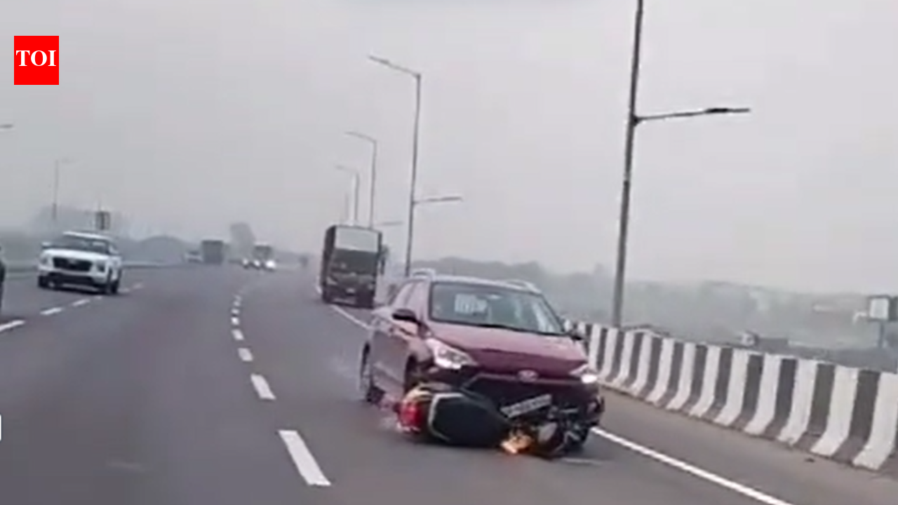 Speeding car hits two scooter-borne youths