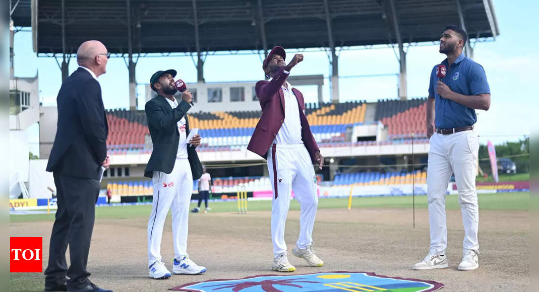 West Indies 14/zero in 7.2 Overs | West Indies vs Bangladesh, 1st Take a look at, Dwell Rating: Bangladesh win toss, decide to bowl in opposition to Windies  – The Occasions of India