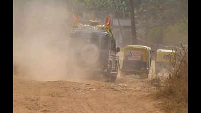 Bad roads have turned commuting in Dharwad into a dusty nightmare.