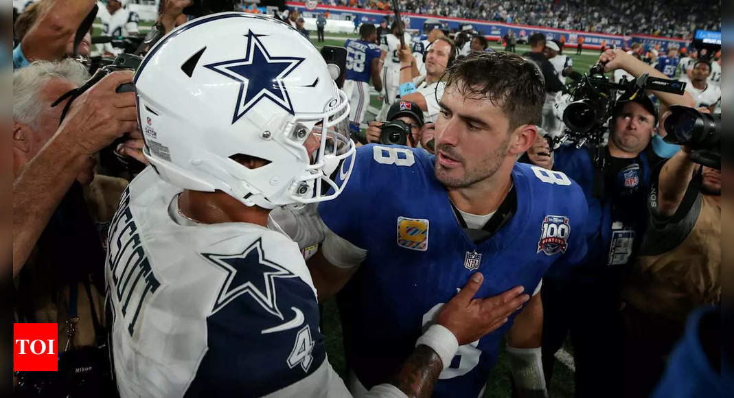 Cowboys executive shot down rumors of signing former Giants quarterback Daniel Jones following his release from the team | NFL News – Times of India