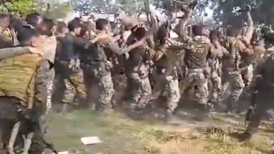 Watch: DRG troops’ spirited dance after big win against Maoists in Chhattisgarh's Sukma