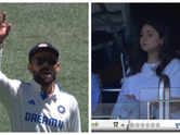 Anushka cheers for Virat at India vs Australia match