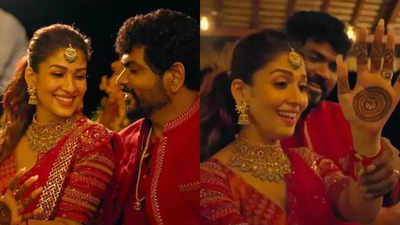 Unseen pictures of Nayanthara’s stylish lehenga from her Mehendi ceremony go viral, thanks to her documentary