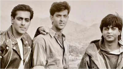 Karan Arjun: Did you know young Hrithik Roshan jumped on Shah Rukh Khan and Salman Khan’s car amid the shoot? Here’s why