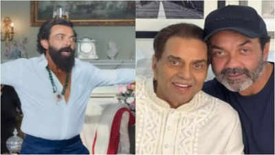 Before Bobby Deol did his iconic Jamal Kudu step, Dharmendra had already perfected it decades ago - Watch