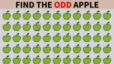 Optical Illusion: Only those with a perfect vision can spot the odd apple within 10 seconds