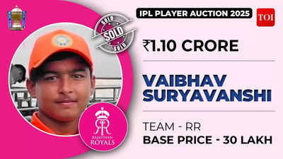 Vaibhav Suryavanshi, 13, becomes IPL's youngest crorepati, sold to RR for Rs 1.1 crore