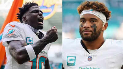 Tyreek Hill mocked Tua Tagovailoa by re-posting a popular meme featuring a "distracted boyfriend” after Dolphins vs Patriots game | NFL News - Times of India