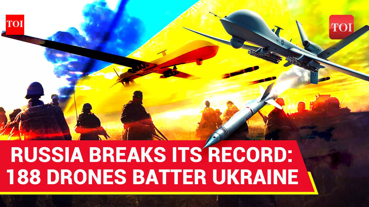 Russia Launches Record Drone Attack On Ukraine; 188 Iran-made Shaheds ...