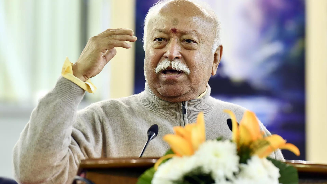 RSS chief Mohan Bhagwat advocates harmony between spirituality and science,  says 'no reason for conflict' | India News - Times of India