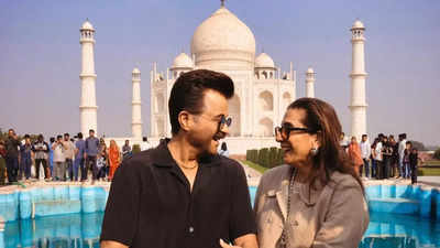 Anil Kapoor drops romantic pictures with wife Sunita Kapoor with a note, with the backdrop of Taj Mahal; Varun Dhawan, Bhumi Pednekar and others react!