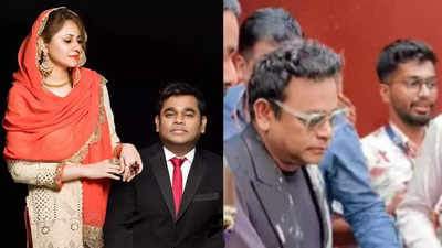 AR Rahman looks visibly upset as he makes his FIRST appearance after announcing divorce with wife Saira Banu