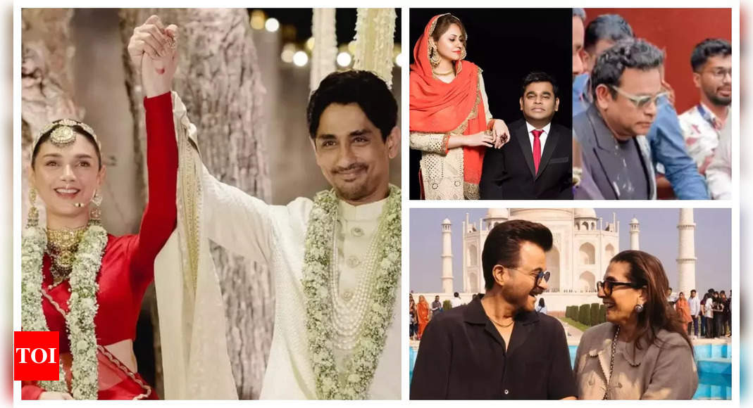 Aditi Rao Hydari-Siddharth remarry in Rajasthan, AR Rahman makes FIRST appearance after divorce: Top 5 entertainment news of the day | – Times of India