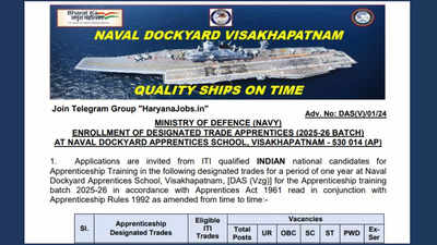 Navy Apprentice Recruitment 2024: Check direct link, key dates 