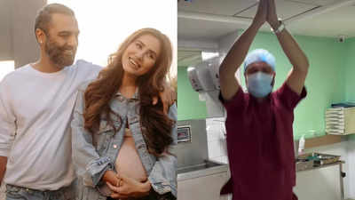 Sonnalli Seygall's husband Ashesh Sajnani jumps with joy in hospital room as he meets his newborn baby girl