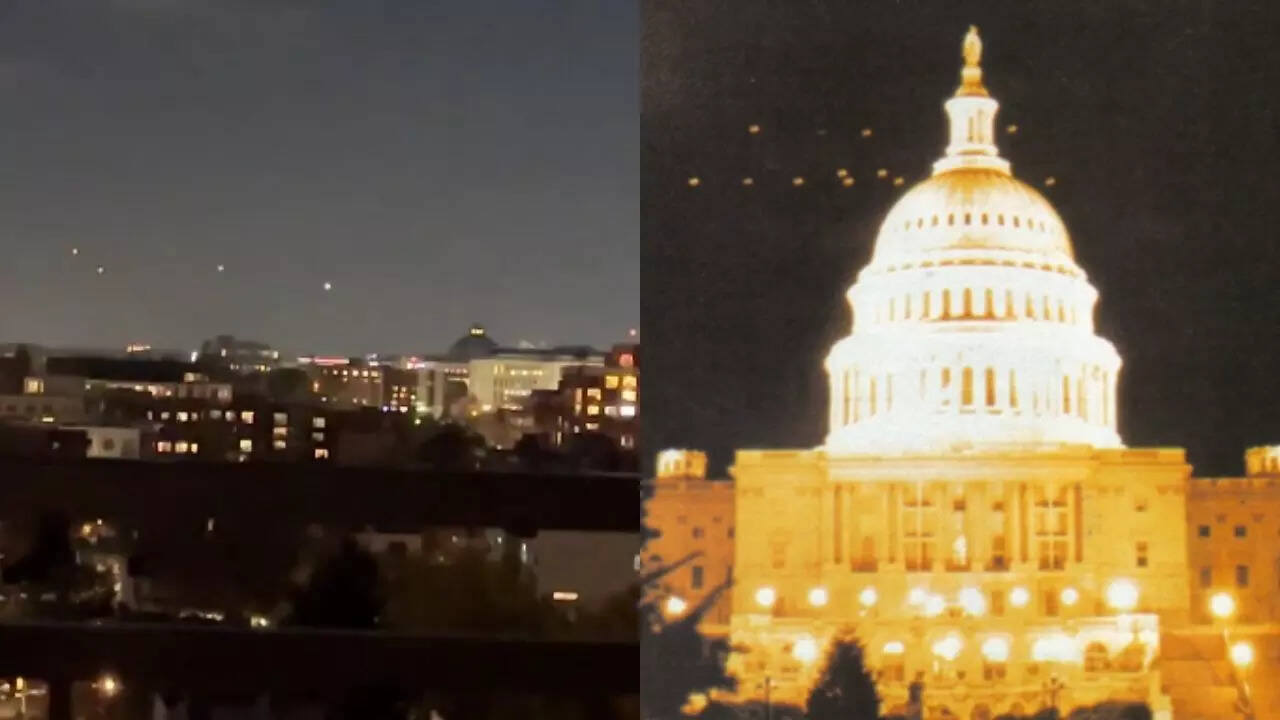 UFO sighting over Capitol Hill? Viral UFO lights snap sparks debate after Congress hearings on potential alien spacecraft | - Times of India
