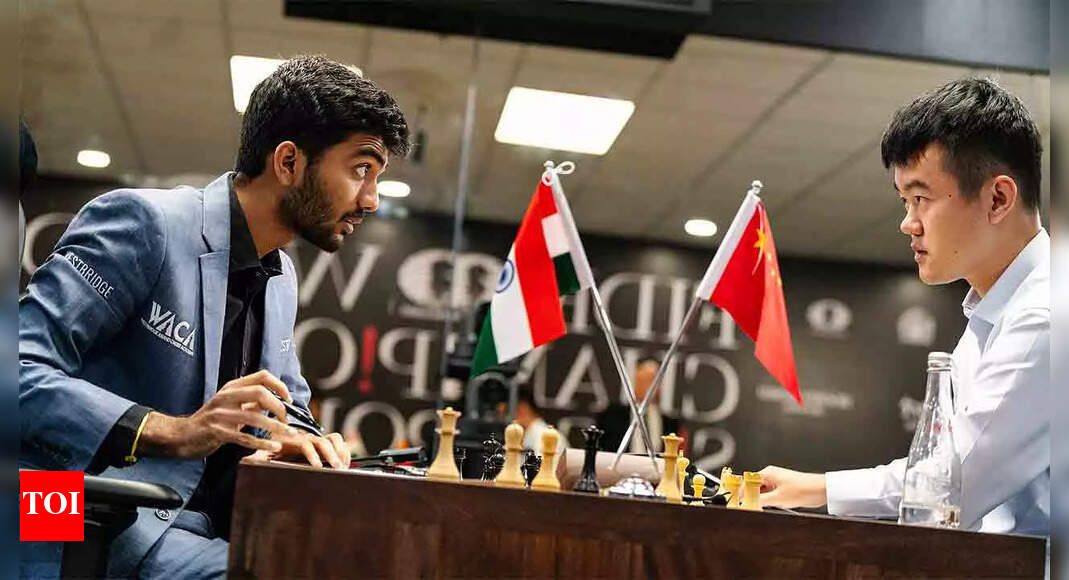 D Gukesh vs Ding Liren World Chess Championship 2024 Live Updates: It's advantage Gukesh in Singapore  - The Times of India