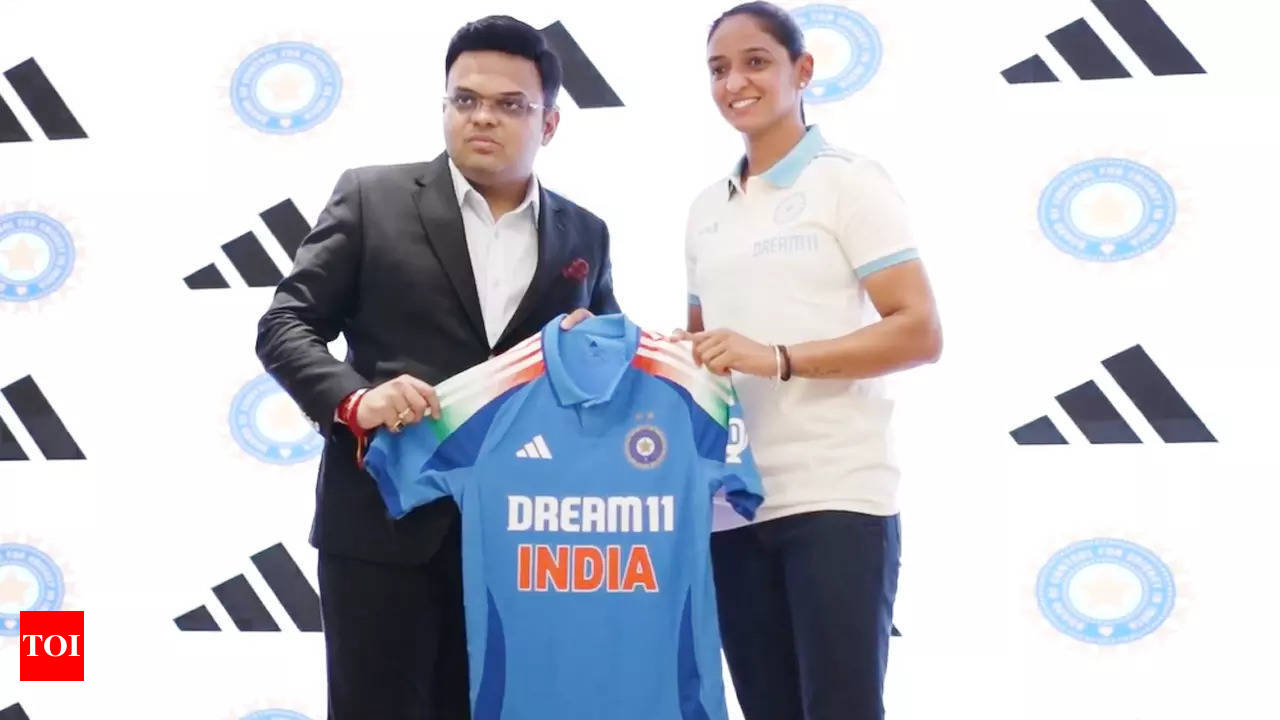 Jay Shah Harmanpreet Kaur unveil Team India s new ODI jersey Cricket News Times of India