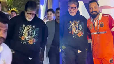 Amitabh Bachchan makes a stylish red carpet appearance at a sports event - Watch