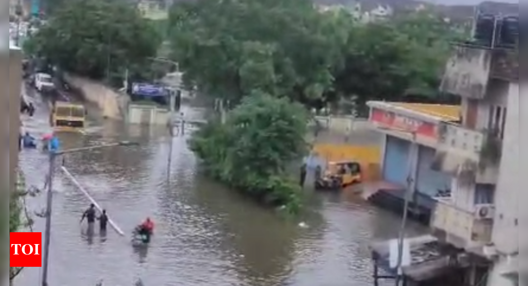 Chennai Floods Streets Inundated as Rainwater Overflows Captain Cotton