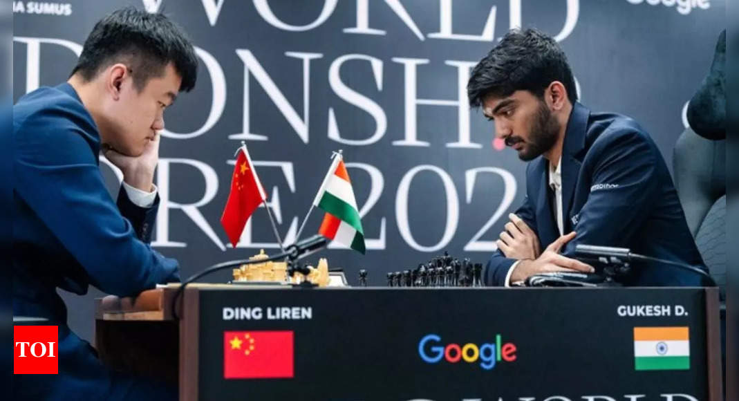 D Gukesh forces draw towards Ding Liren in Sport 6 of World Chess Championship | Chess Information – Occasions of India