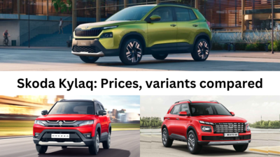 Skoda Kylaq vs Hyundai Venue vs Maruti Brezza: Price, variants compared