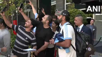 Watch: Rohit Sharma and Mohammed Siraj click selfies with fans as Team India departs from Canberra for Adelaide Test against Australia