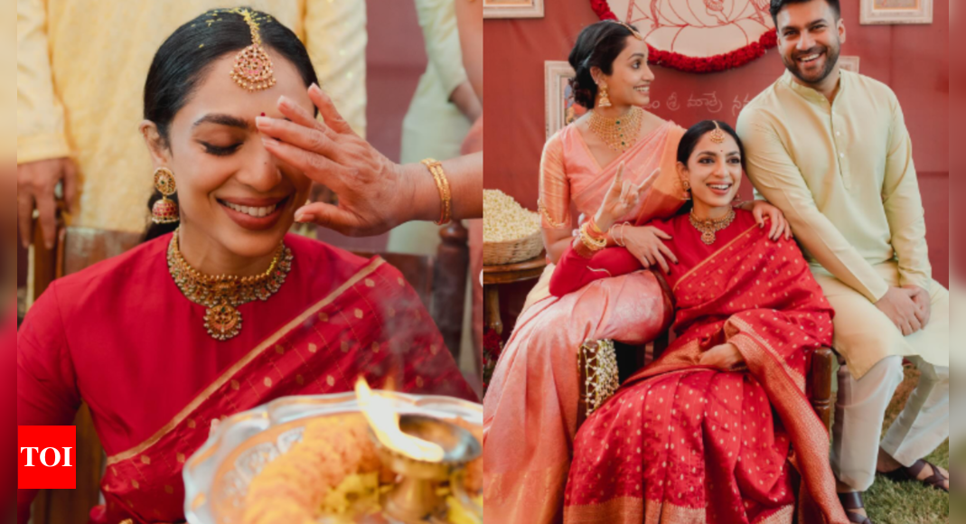 Sobhita Dhulipala Looks Like A Royal In A Traditional Red Saree At The ...