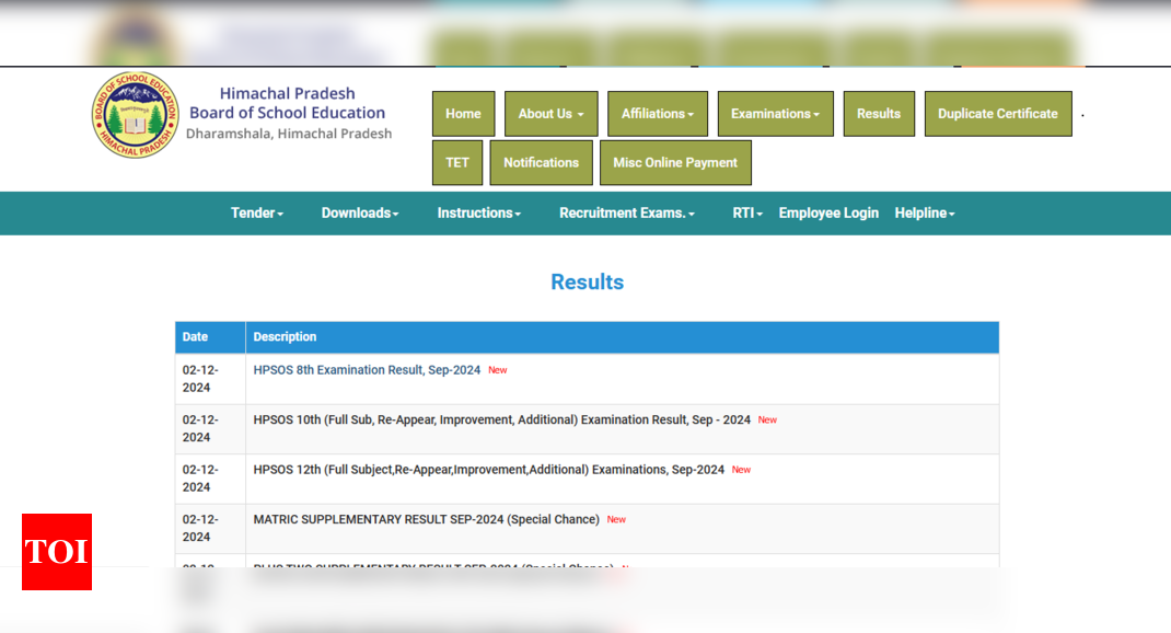 HPBOSE SOS Result 2024 Released for Class 8, 10, and 12 Direct Link to