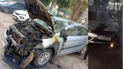  Delhi bizman sets car on fire after tiff in Lajpat Nagar