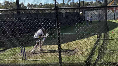 Watch: India boss Rohit Sharma gets down to pink-ball business in Adelaide nets