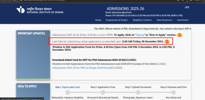 NID DAT 2025 registration deadline extended: Check important dates and other details here