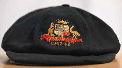 'Baggy green' cap Don Bradman wore during a historic series against India sells for $311,000