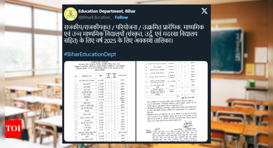 Bihar School Holidays 2025: Official list of holidays announced, check summer vacation dates and more