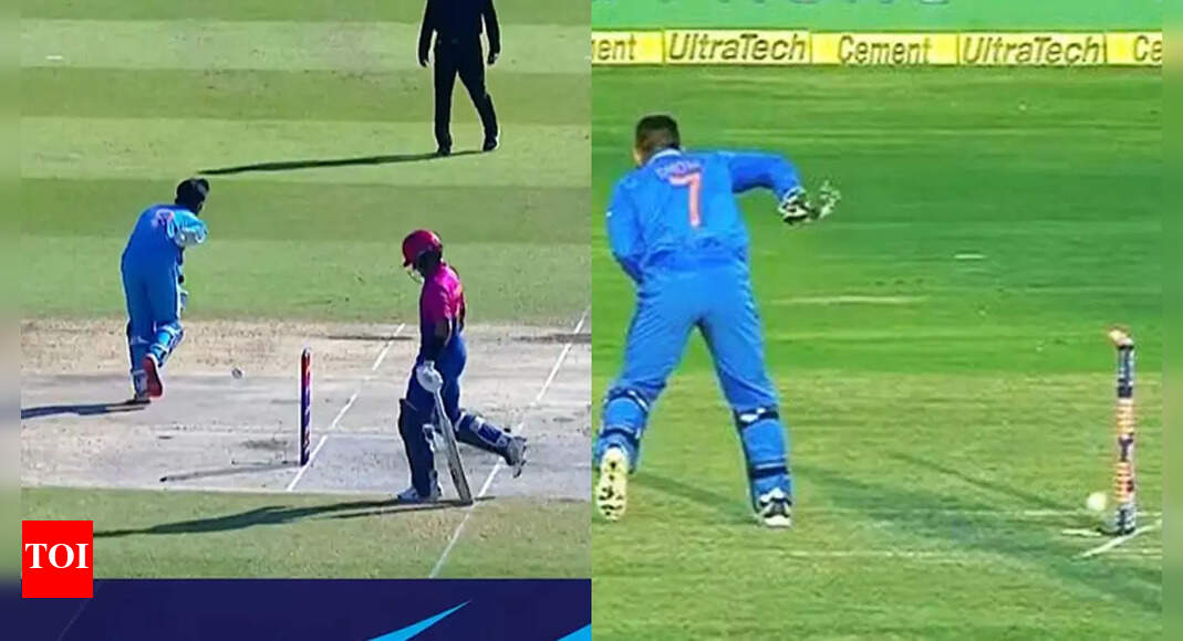 India U19 keeper Harvansh Pangalia pulls off MS Dhoni-like no-look throw, attempt goes viral. Watch