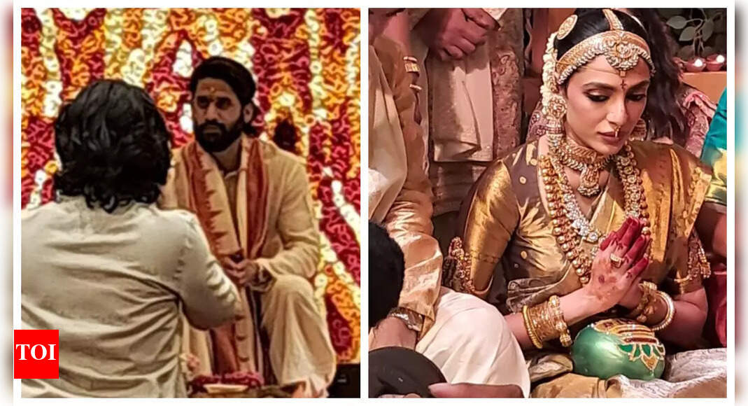 1st pics of Sobhita-Chaitanya as bride and groom out!