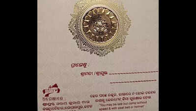 Road safety promoted with wedding cards